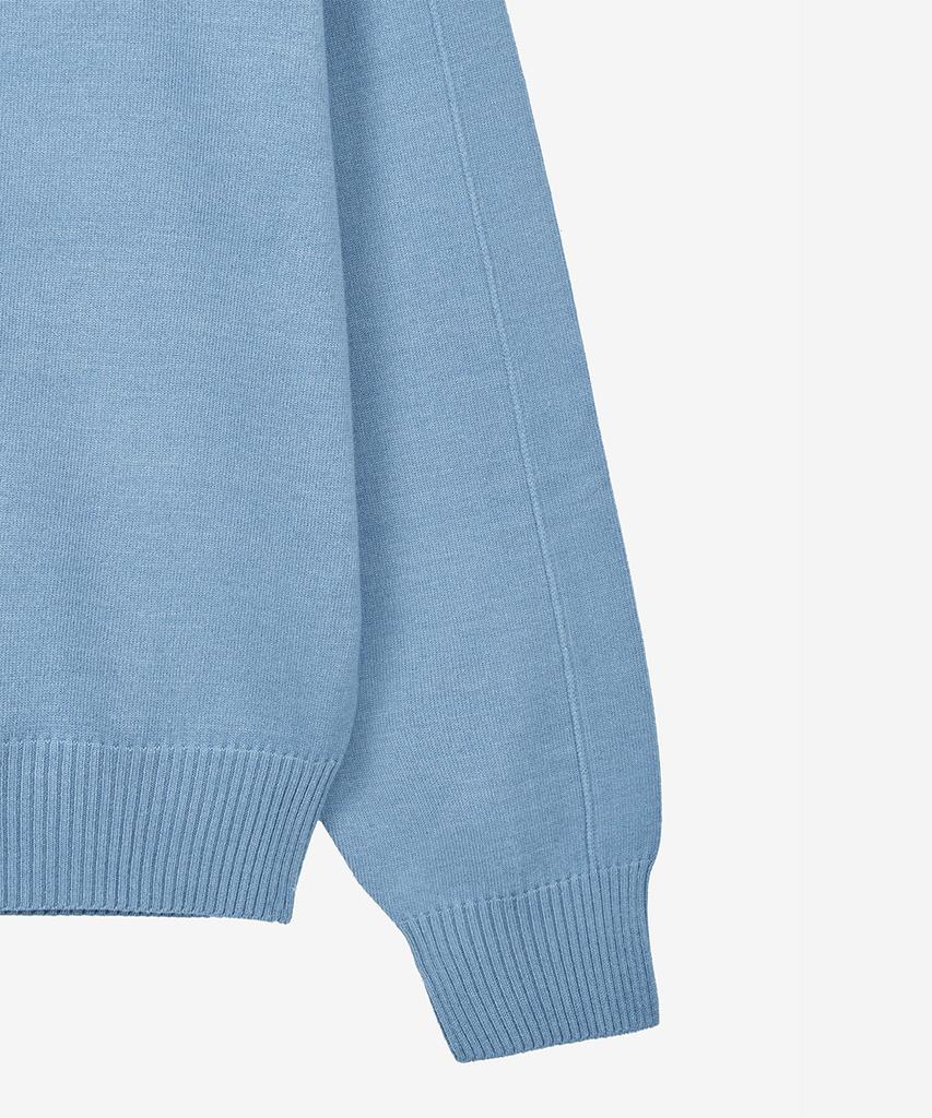 ZIOSONGZIO Semblance Wholegarment Crewneck Knit Sky Blue Zi2Kt805Sb