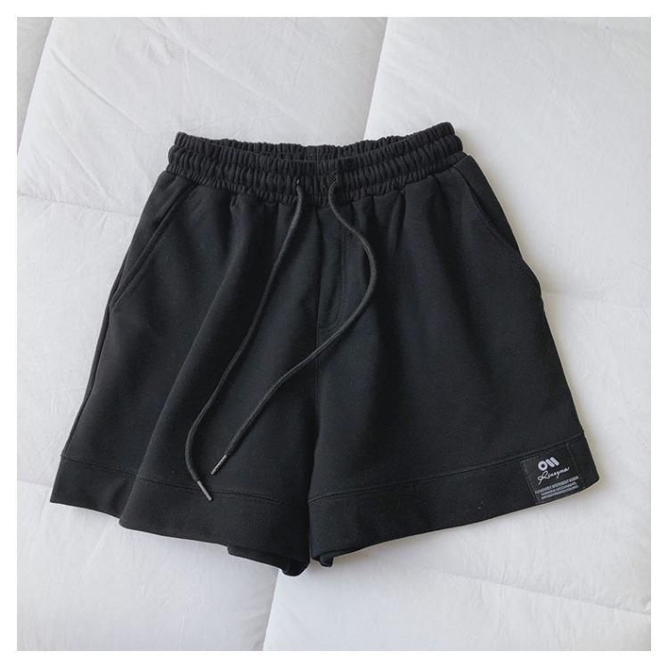 Women's Sports Shorts Summer Loose Fit Running Casual A-line Wide Leg High Waist Slimming Cotton Pants