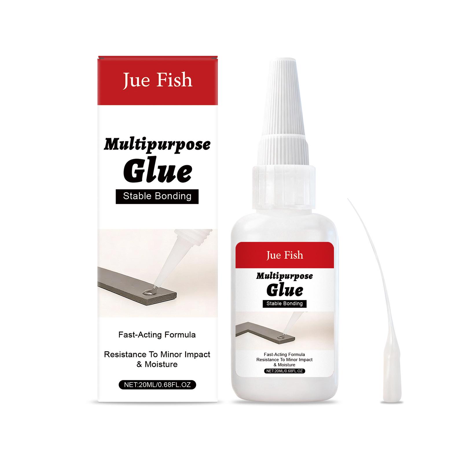 JUE FISH Multi-Purpose Fast-Drying Glue with Strong Adhesion for Maintenance and Repair on Various Materials