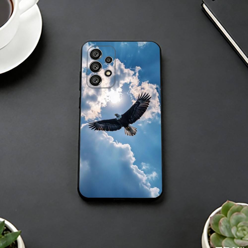 Eagle Cool A-Animal Phone Case For Samsung S25,S24,S21,S22,S23,S30,Ultra,S20,Plus,Fe,Lite,Note,10,Black Cover