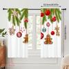2pcs,2D Plane Printing Curtains Roller Blinds Christmas Decorations Hanging Winter Holiday (2) Versatile Durable Polyester