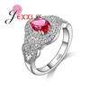 Trendy New Ring Sterling-Silver Color Color AAA Cubic Zircon Brand Ring Fashion Bands Jewelry Women Engagement Rings Bijoux