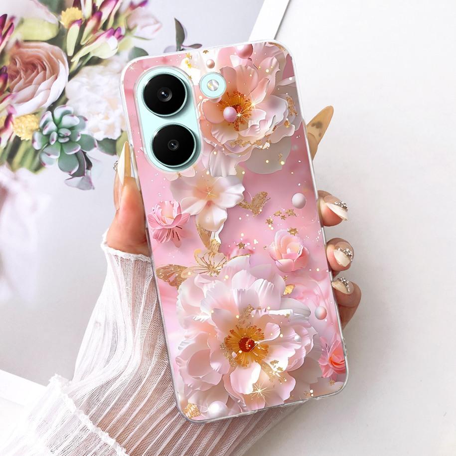 Case For Xiaomi Poco X8 Pro Max Cover Popular Flower Soft Silicone Transparent TPU Bumper For Xiaomi Poco X8 Pro X8ProMax Fundas
