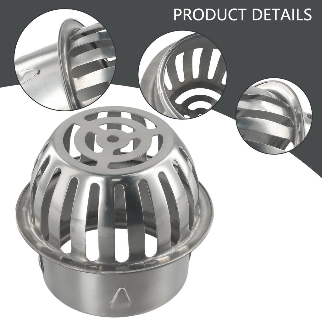 Balcony Roof Drain with Large Displacement Prevents Clogging Rustproof Material