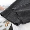 Women's Gray Woolen High-Waist Scimitar Pants - 2024 Autumn/Winter Collection