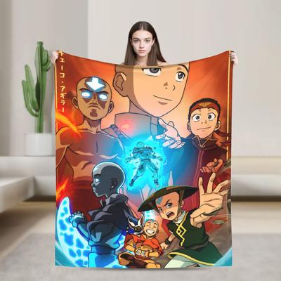 Avatars The Last Airbender Flannel Blanket Durable Throw Blanket for Couch Chair Decorative Fashion Bedspread Sofa Bed Cover