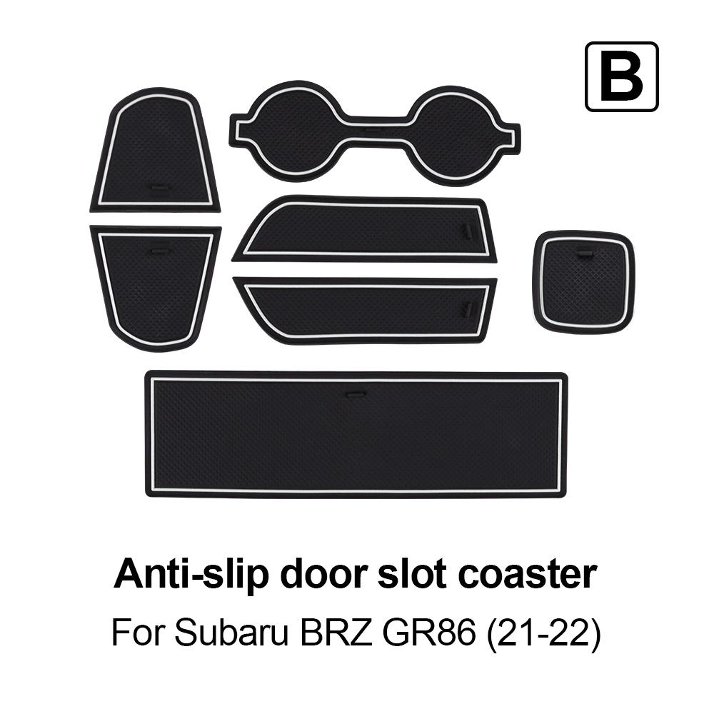 Anti-Slip Cup Mat For Subaru BRZ Toyota GR86 2025 2025 2025 2025 Dust-proof Rubber Pads Rug Gate Slot Mats Stickers Accessories