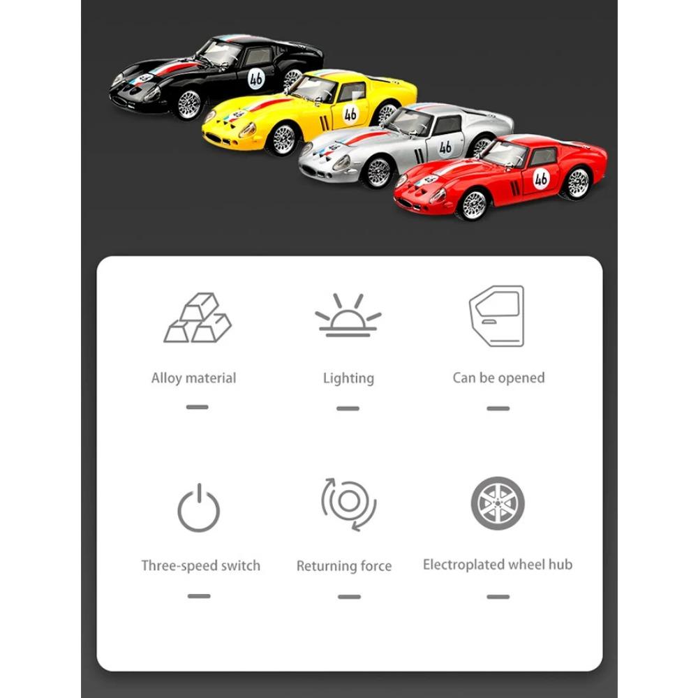 1/32 Scale Ferrari 250-GTO Car Model Simulation Alloy Super Sports Car Boy Toy Car Collection Ornaments Suitable for Giving Children Toy Gifts