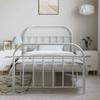 Metal Bed Frame with Headboard and Footboard White 100 x 190 cm