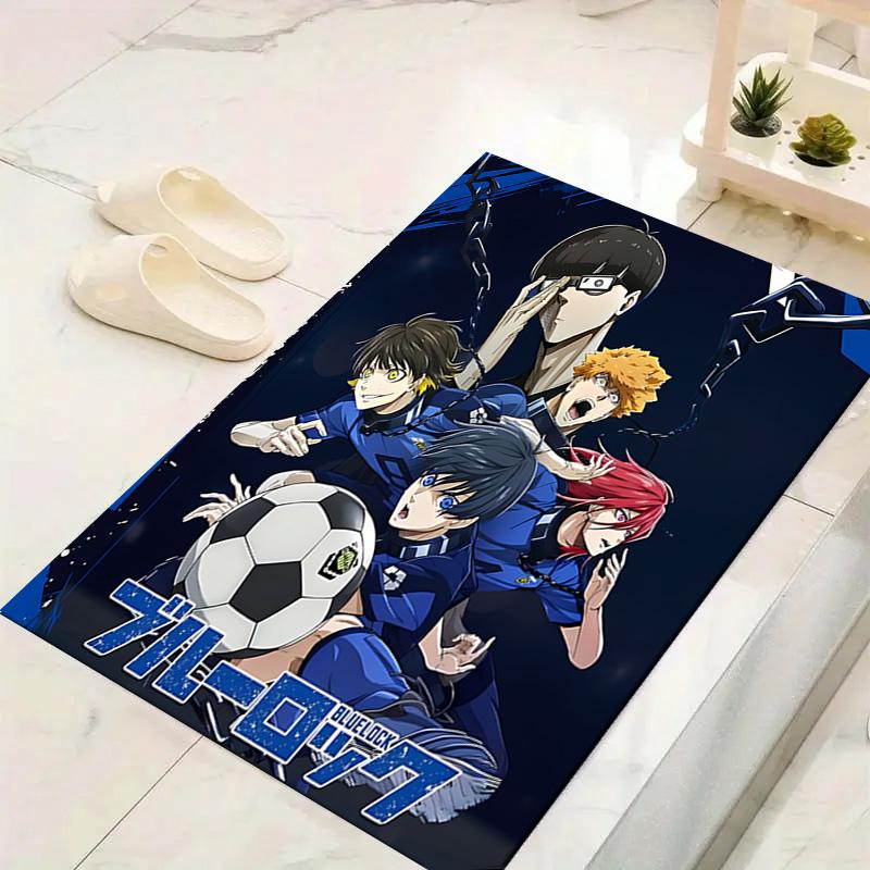 1pc Blue Lock Team Spirit Carpet Rug for Bedroom Living Room Decor Sofa Home Game Area Rug Non-slip Floor Mat. DT7160175