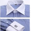 2026 New Men's Long Sleeve Shirt High Quality Tuxedo Standing Collar Wedding Dress Shirt Men's White French Cufflink Shirt