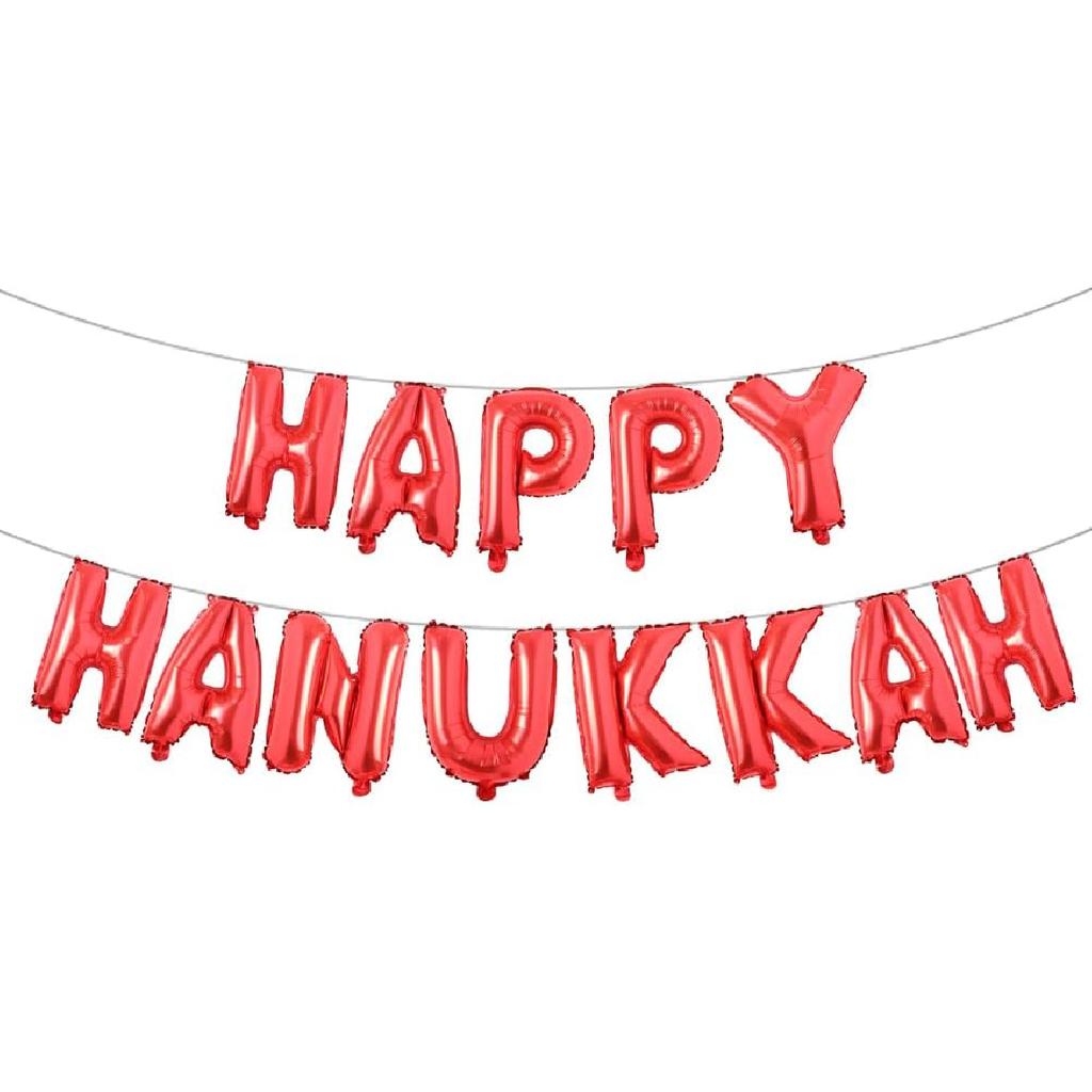 Happy Hanukkah Banner Hanukkah Party Decorations Chanukah Festival Garland Party Supplies for Fireplace Mantle, Happy Chanukah 16 inch Multicolor