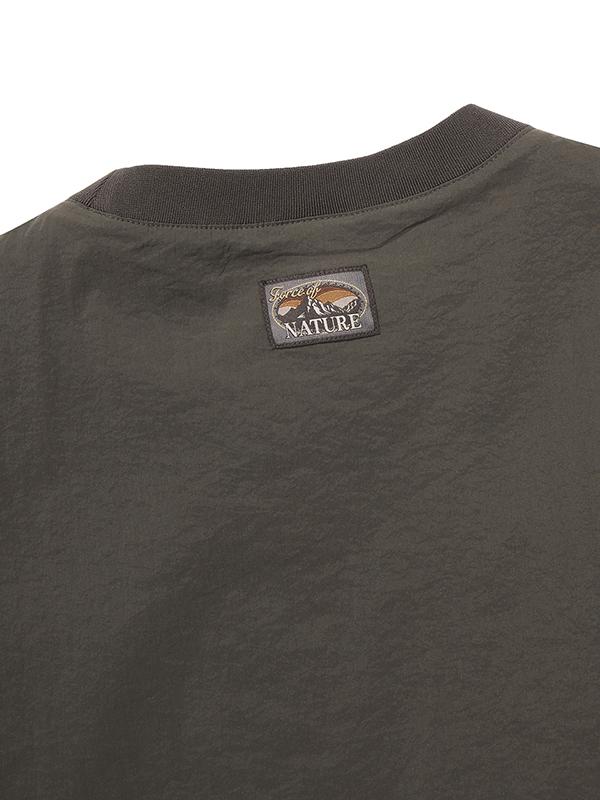 BBC EARTH Utility Woven Round T-Shirt_Khaki