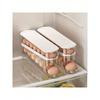 Automatic Double-Deck Egg Holder, Egg Saver, Sliding Container Holds 12-14 Eggs - Hinged Design