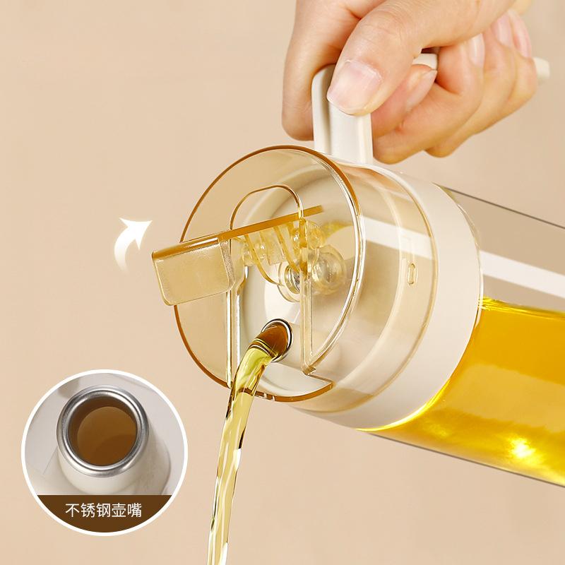 600ml Glass Spray Oil Sprayer Bottle For Cooking Kitchen Storage Oil Jar Cruet BBQ Kitchen Baking Roasting Picnic Kitchen Tool