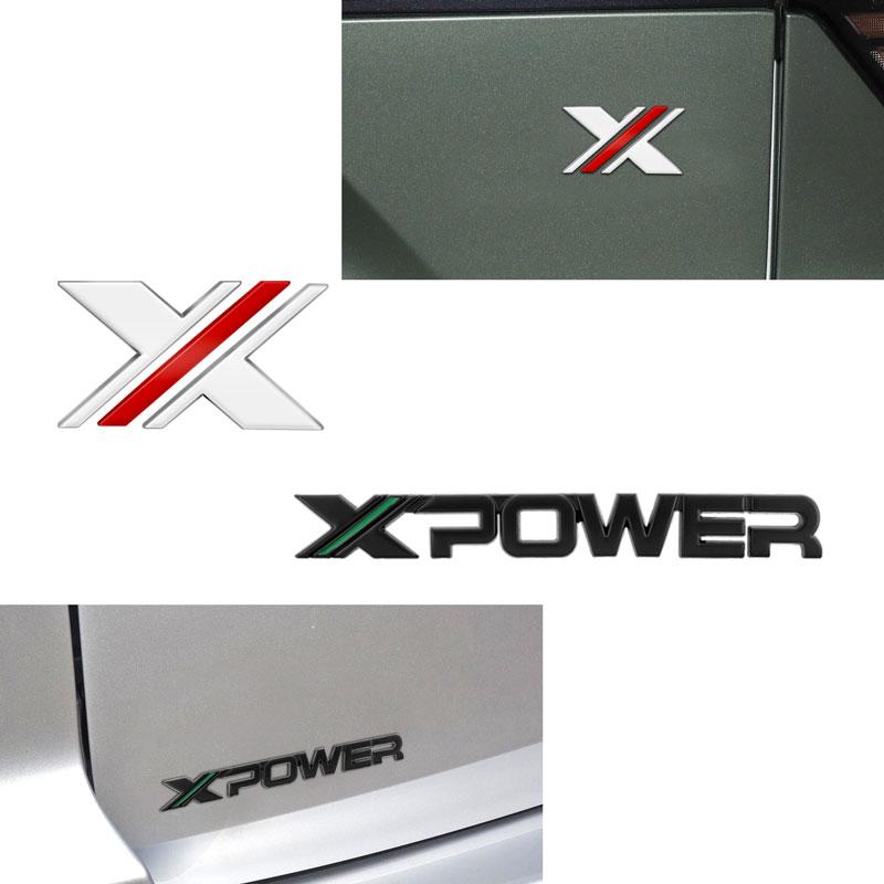 1Pc X XPOWER Logo 3D Metal Exteior Auto Side Trunk Sticker Badge Emblem Car Styling For MG 5 6 7 ZS HS GS 3 TF 5 RX5 GT Accessories
