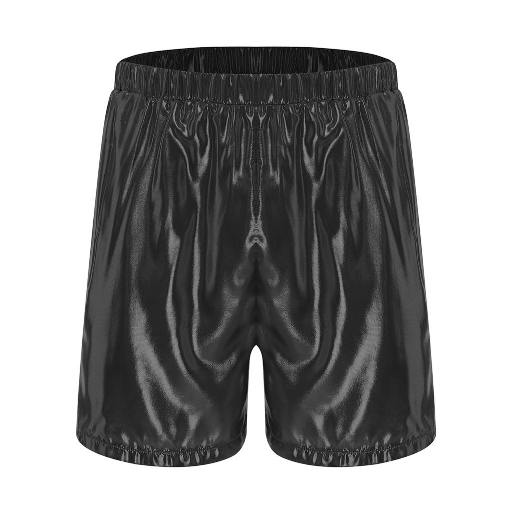 Shorts Boxer Brillants pour Homme Ceinture Élastique Design Poche Latérale Coupe Ample Shorts de Plage Brillants Vêtements d'Intérieur