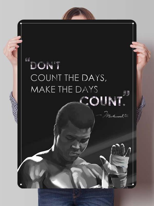 Muhammad Ali Bokser Metalowe Plakaty Dekoracyjne do Dekoracji Pokoju Niestandardowe Bokserskie Metalowe Tabliczki Cyny do Dekoracji Ściennej Retro Dom Mężczyźni