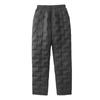 Vintage Quilted Pants Women Winter Warm Trouser Cotton-padded Pants Casual Design Pockets Elastic Waist Korean Chic Black Pants