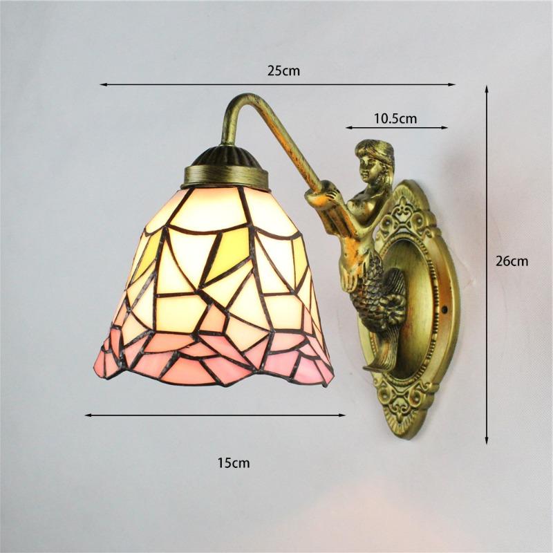 

Colorful European Wall Lamps Bedroom Bedside Lamps Retro and Creative Living Room Dining Room Balcony Corridor Staircase Lamps