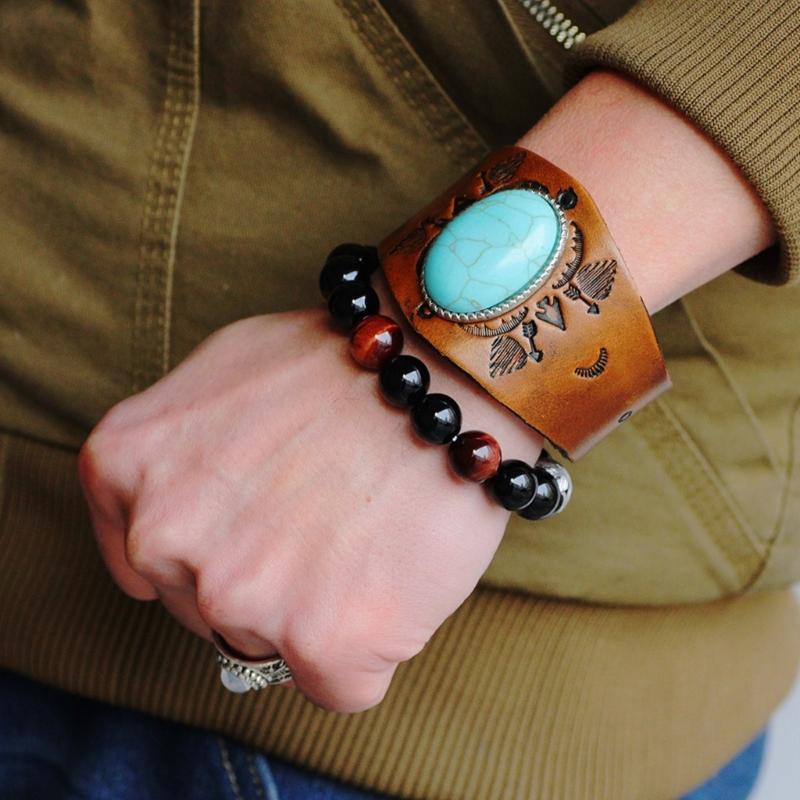 Embossing Middle Ages Wristband Cuff Perfect for Parties and Gatherings Industrial Age Cosplay for ComicCon Costume