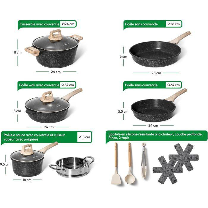 Cookware - Just Perfecto - 14 Pieces - Non-stick - Induction Compatible