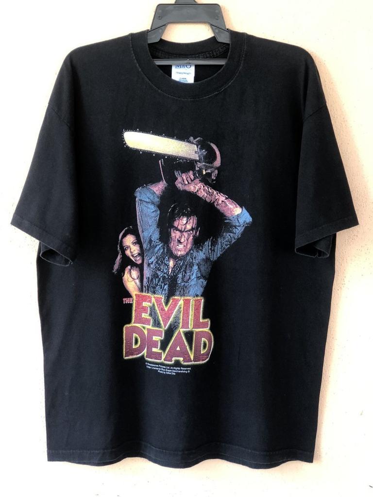 The EVIL DEAD Horror Slashed Movie Black Cotton T shirt Unisex S-5XL KH15784 Unisex T-Shirt