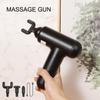 Black Mini Muscle Massager 6th Gear Button Neck Clip Relaxing Fascia Gun Portable Fitness Accessory Female Vibrator Massage Tool