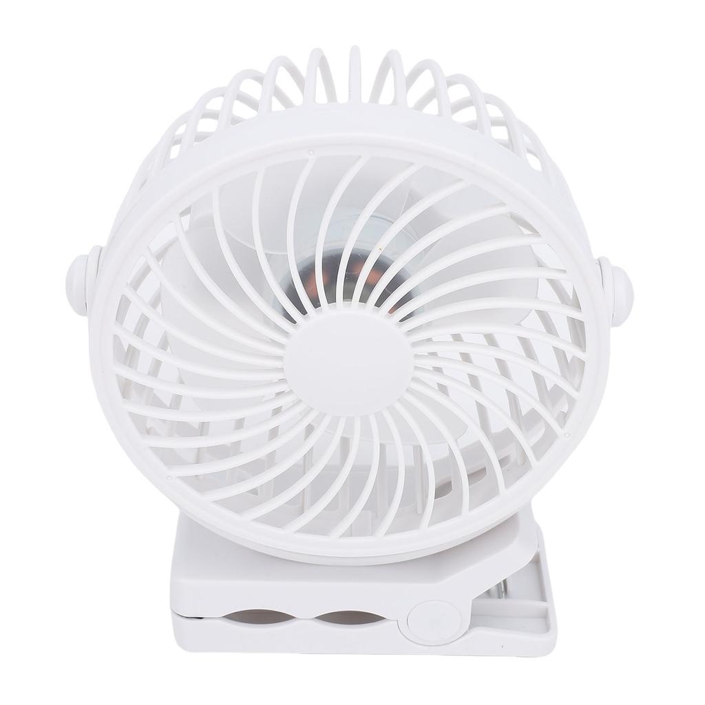 Clip On Fan USB Rechargeable 3 Speeds 2H 4H 6H Timer 720 Degree Rotatable Small Desktop Fan for Camping Dormitory Office