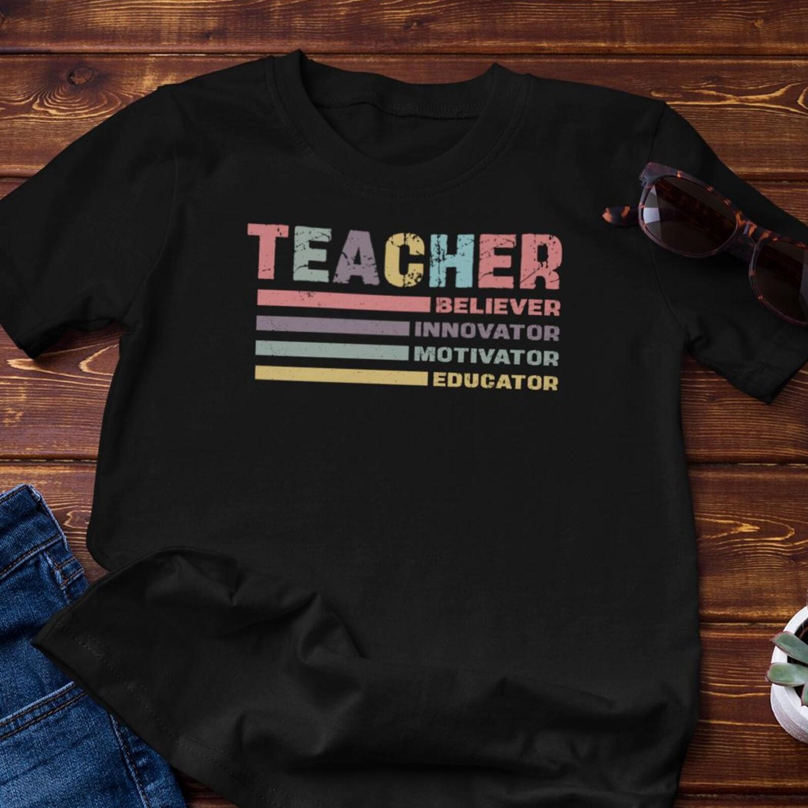 Teacher Appreciation Tee - Motivator, Educator - Cotton T-Shirt 4XL