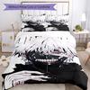 3pcs Tokyo Ghoul Bedding Set Duvet Cover Closure Includes 1 Duvet Cover & 2 Pillowcases, Soft and Comfortable for All Seasons.
