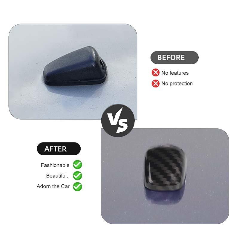 Car Wiper Nozzle Decoration Protective Cover For  Jeep Compass For Jeep Patriot For Jeep Grand Cherokee Car Exterior Accessories,carbon Fiber Black