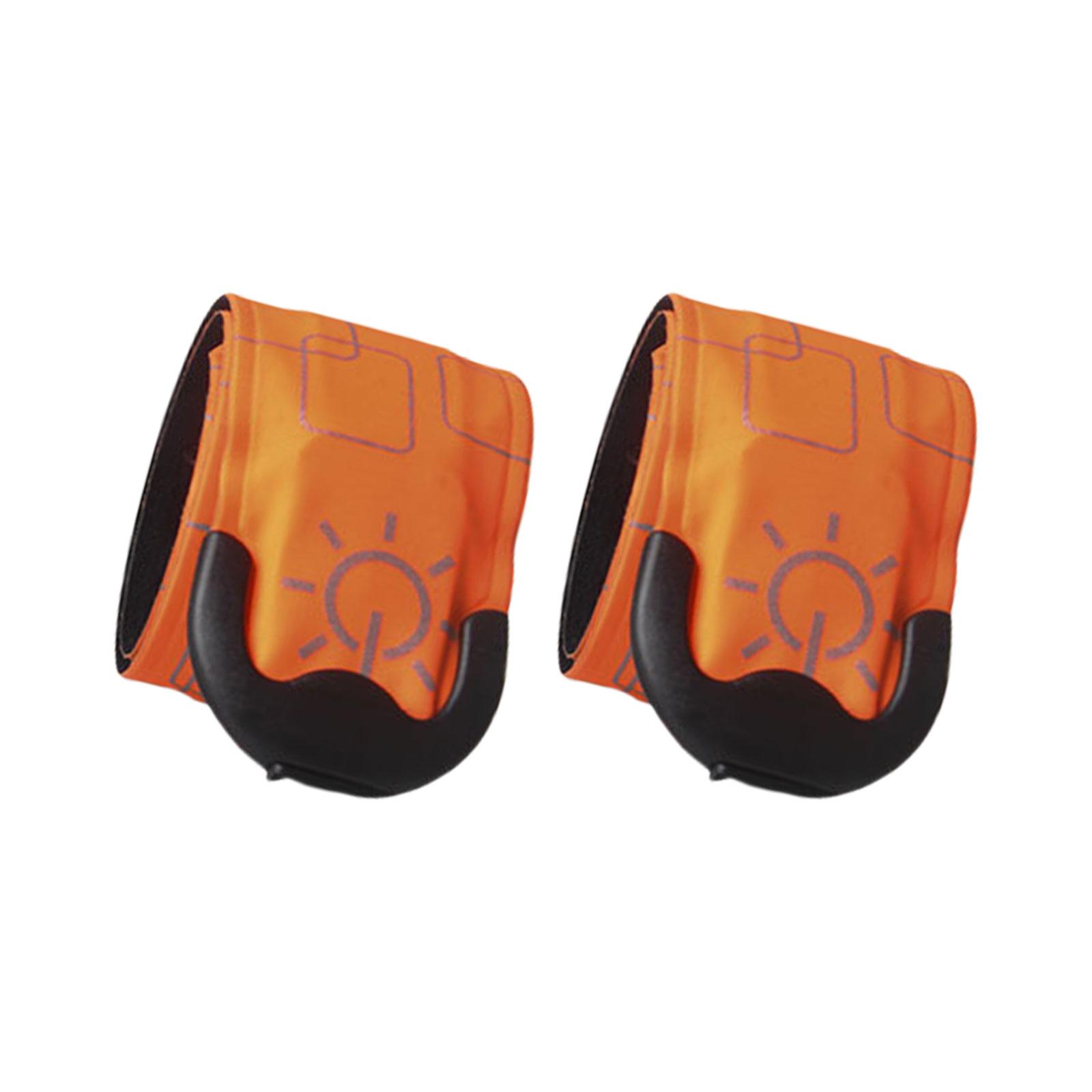 2Pcs LED Armband USB Charging Armband Wearable Running Arm Belt Glow Wristband Reflective LED Light Bracelet Light Band оранжевый