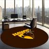 Hawthorn Hawks (1) Runder Büroteppich Dekorativer Bodenteppich für Büro Schlafzimmer Wohnzimmer und Wohnbereich