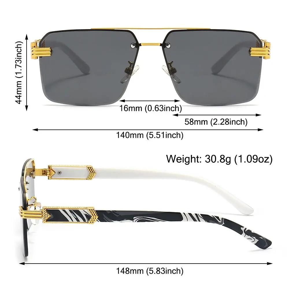 Fashion Rimless Sunglasses Square Women Retro Men Gradient Sun Glasses Brand Designer Eyewear UV400 Shades Oculos Female