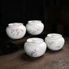 Chaxun Nordic Mutton Fat Jade Ceramic Travel Tea Set with Gaiwan & Tea Tray