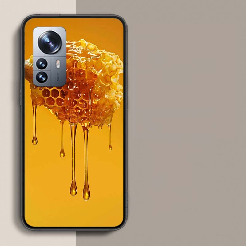 Golden Honey Dripping From Honeycomb Phone Case For Redmi Note 15 Pro 5G 14 13 12 Pro Plus 11 11T 11E 11S 10 Pro 10S 9 9S Cover