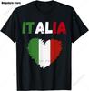 Italia TShirt Italy Flag Coat of Arms Tee Shirt Repubblica Italiana Italian Heritage Vintage T Shirt Guys Streetwear Crew Neck