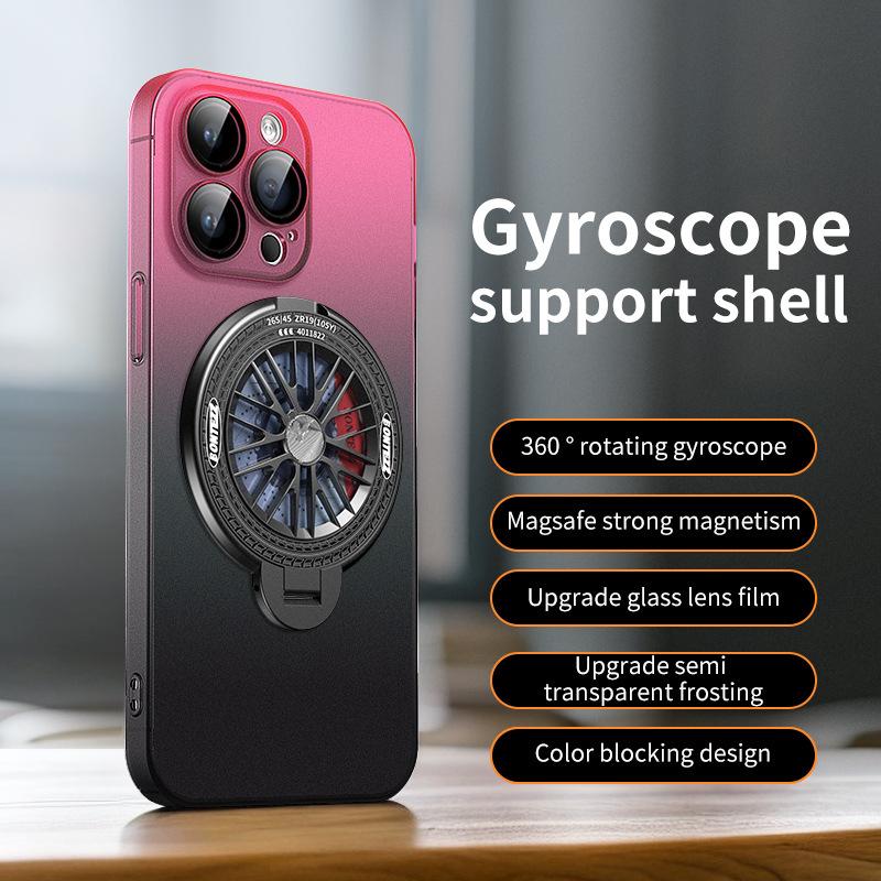 

Градиентный вращающийся гироскопический магнитный всасывающий кронштейн Чехол для мобильного телефона Apple 15pro Матовый IPhone 14 Подходит для 13 iPhone12pro
