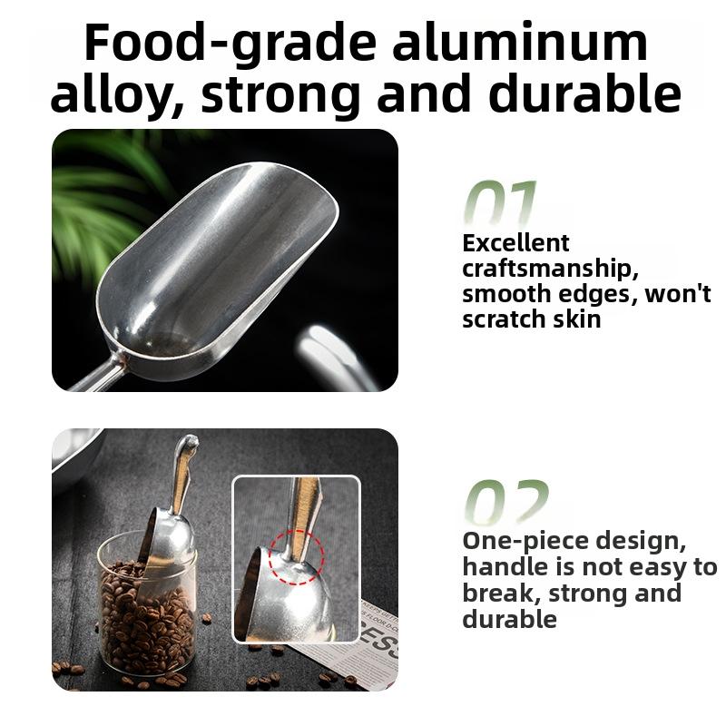 Multi-function Premium Ice Scoop Aluminum Alloy Ergonomic Handle Food Scoop Grain Shovel Bar Tool