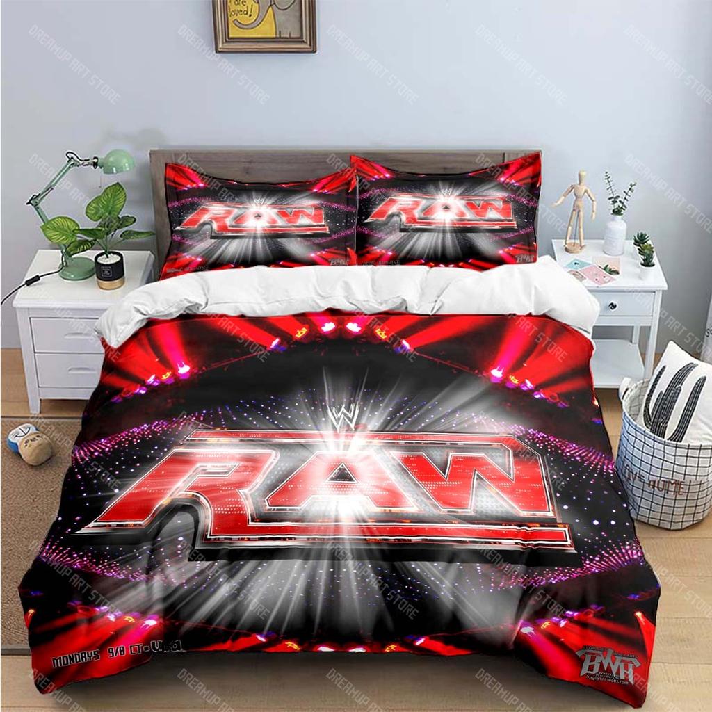 Mode 3D Wrestling Sport W-Wwe Druck Bettwäschesets Bettzubehör Set Bettbezug Bettdecke Set Bettwäscheset Luxus Geschenk