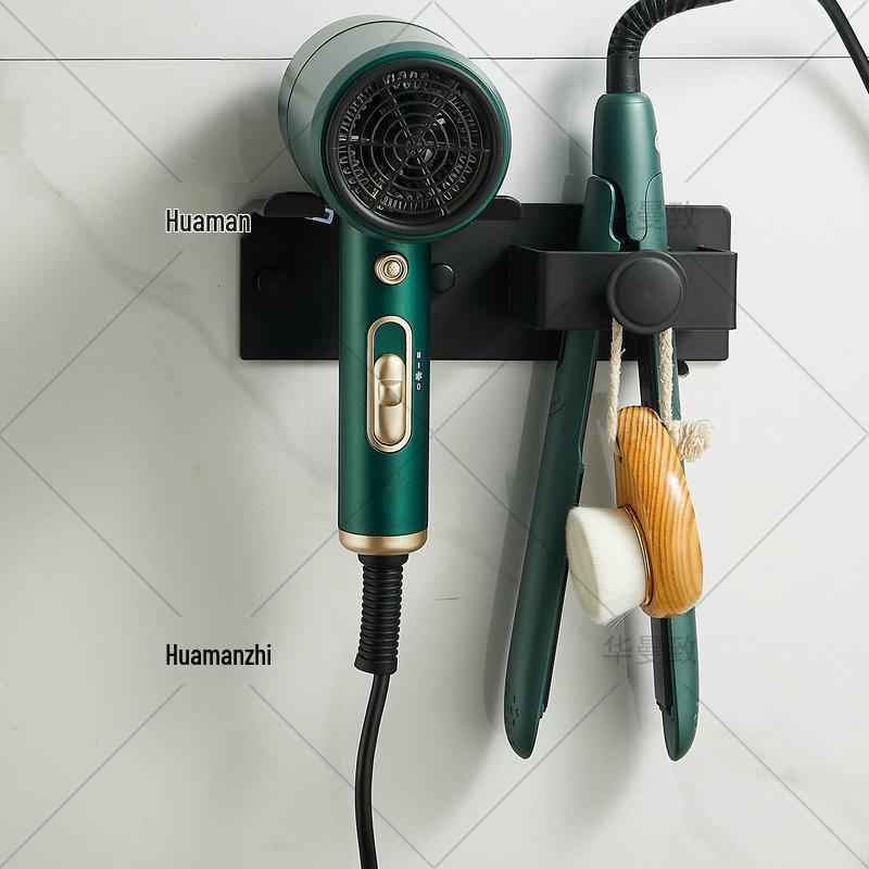 

Настенная полка для хранения фена и инструментов для укладки без сверления