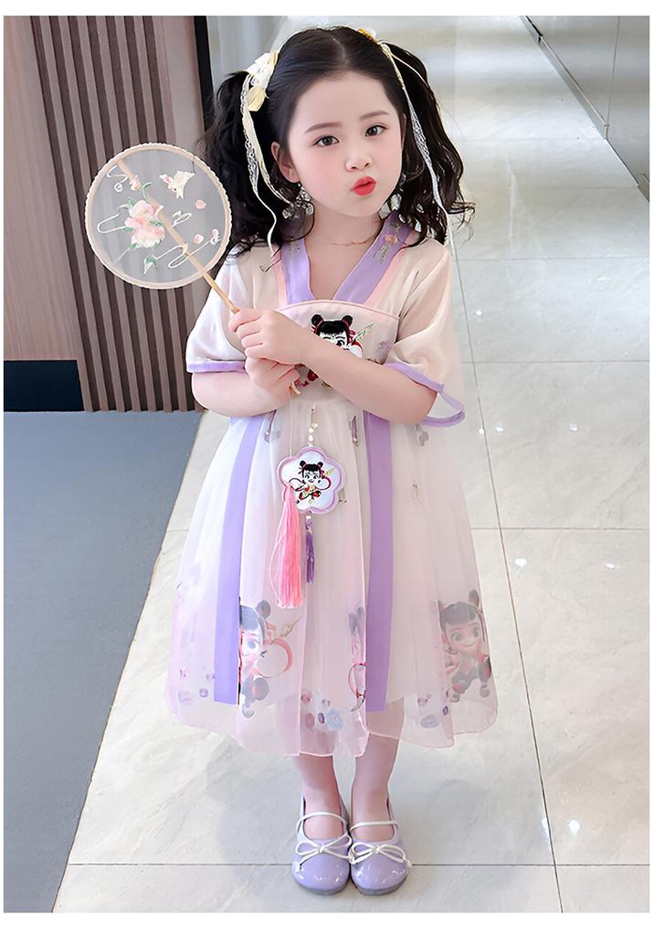 Girls' Hanfu Summer Collection Children's Ancient Costume Dress 2026 New Chinese Style Summer Dress Baby Princess Dress Summer
