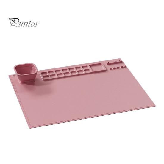 

Силиконовый коврик для рисования, гибкий художественный коврик с чашкой-палитрой, многоразовый детский коврик для рисования с держателем для кистей, художественный коврик для рисования глиняными изделиями своими руками A