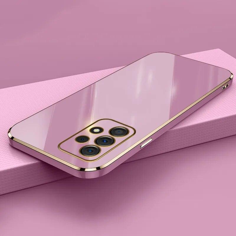 Luksus Pletteringsdeksel For Samsung Galaxy A54 A14 A52 A34 A32 A72 A73 A23 A24 A33 A22 5G M32 A52S A71 A51 Mykt Silikon Telefondeksel