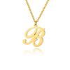 Women Stainless Steel 18K Gold Plated Letter Name Pendant Collarbone Chain