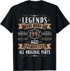 28. Geburtstag T-Shirt 1997 Geburtstagsgeschenke für Unisex Damen T-Shirt Individuell Bedruckte Grafik-T-Shirts Vintage Unisex Kleidung Oberteile