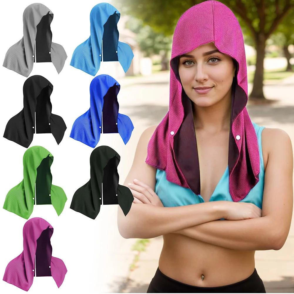 Cooling Hoodie Towel Cooling Towels Quick Drying Absorbent Towels for Neck and Face UV Protection Sport Workout Camping Cycling