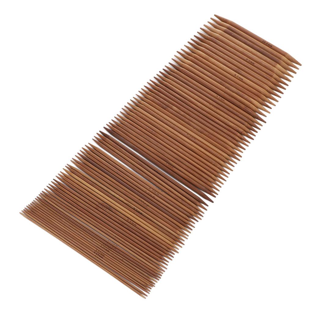 75 Pieces Knitting Needles Set Carbonized Bamboo Sweater   Double Pointed Knitting Needles