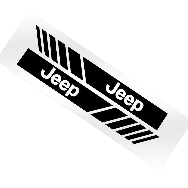 2Pcs Car Stripe Stickers Rearview Mirror Reflective Vinyl Decals Decoration for Jeep Patriot Liberty Renegade Compass Grand Cherokee Wrangler